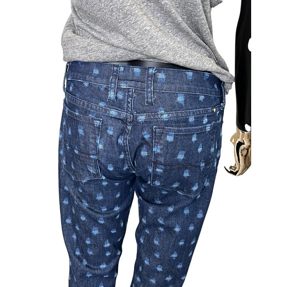 Lucky Brand Ikat Polka Dot Charlie Skinny Jeans Low-Rise Medium Wash Size 6/28 - Picture 7 of 12